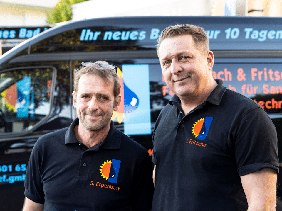 Stephan Erpenbach und Josef Fritsche, die Geschäftsführer des Heizungs- und Sanitärbetriebs SEF